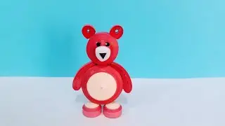 How to make Quilled Teddy Bear//3D Quilled Teddy Bear//Quilled Cute Gift//3D Quilling Ideas.