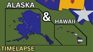 Alaska & Hawaii - Minecraft US State Flag Map [Part 20]
