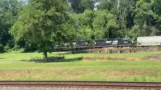 GP38-2 Trails with CSX Centerbeam Car on NS H65