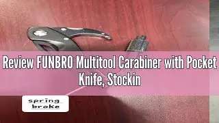 Review FUNBRO Multitool Carabiner with Pocket Knife, Stocking Stuffers Gifts for Men, EDC Carabiners