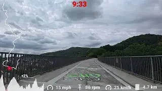 60 minute Indoor Cycling Bike Lane 🚂🚴&zwj;♂️💚Garmin 4K Video
