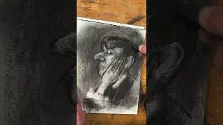 Drawing with charcoal time-lapse #drawart #drawing #charcoal #audreybeardsley