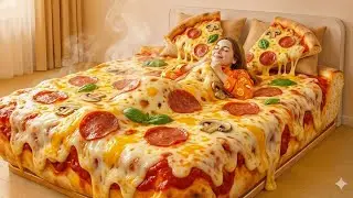 Выберите свою вкусную кровать с едой 🍔🛏️ | Расслабляющий ASMR с использованием ИИ для запоминания...