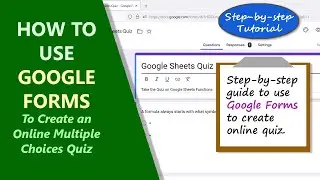 Google Формы | Создание теста с несколькими вариантами ответов | Как сделать | Пример | Электронн...
