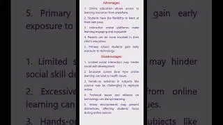 10 Lines Essay on Online Education| Main Advantages Disadvantages of Online Education #essaywriting