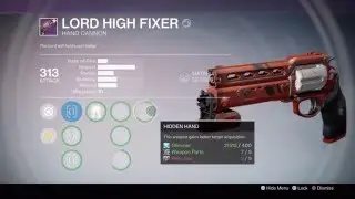 Lord High Fixer, Legendary Hand Cannon Review. Destiny Weapons Video.