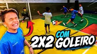 ⚽ 2x2 COM GOLEIRO: Quem Leva a Melhor? 🥅