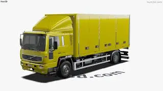 Volvo FL250 Day Cab Box Truck 2016 3D model by 3DModels.org