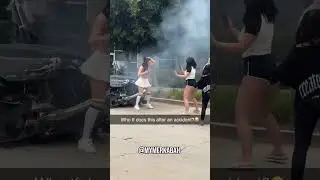 Are LA influencers just crashing cars for clout at this point? For real??? 😳