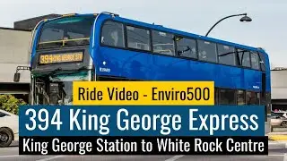 [HD] EXCLUSIVE Double Decker Front View of Route 394 White Rock Ctr Express