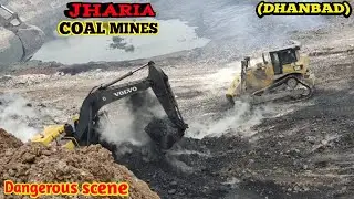 COAL MINES JHARIA // OPEN CAST COAL MINES DHANBAD // Fire all over Jharia