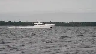 Deep Vee Yacht cruising at 20 knots in 3 foot chop