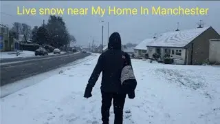 Live Snow near My Home In Manchester England