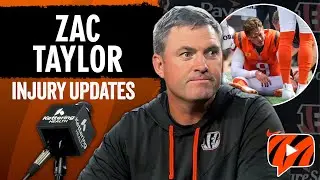 Zac Taylor on Joe Burrow Injury, Shemar Stewart Status & Bengals O-Line Concerns