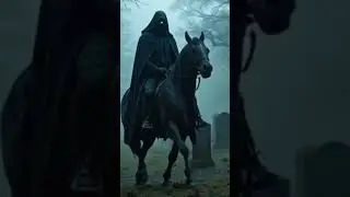 😱 Scary Ghost Riding a Horse in a Haunted Cemetery! Must Watch. #YouTubeShorts #Shorts #ViralScary