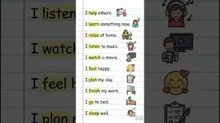 Daily English Sentences with &ldquo;I&rdquo; | Easy English for Beginners
