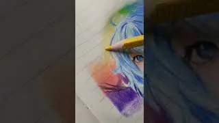 anime color pencil drawing | Haleema Art #Howtodraw #anime #animeart #colorpencil
