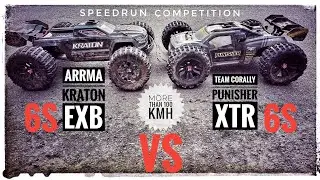 RC SPEEDRUN COMPETITION & REVIEW Arrma Kraton EXB 6s VS Team Corally Punisher XTR 6s 2022 [ German ]