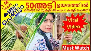 How to collect toddy from coconut | Toddy tapping | പെണ്ണിന്റെ കള്ള് ചെത്ത്‌ | Jyothimani | Vlog 99