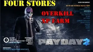 Payday 2 Fourstores - Jednoduch&eacute; farmen&iacute; XP / Easy XP farming