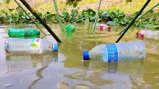 Best Bottle Fishing | Simple Fish Trap With Plastic Bottle | Fishing in Cambodia Method.