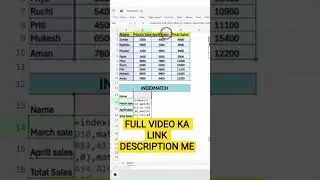 INDEX MATCH Formula in Excel 🔥| VLOOKUP se Powerful