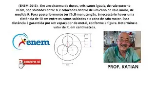 ENEM 2013 - Em um sistema de dutos, três canos iguais, de raio externo 30 cm, são soldados entre si.