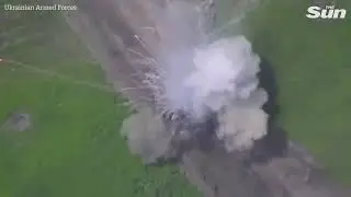 The Sun Deleted Video: Russian tank engulfs in flames after direct hit by Ukrainian missiles