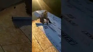 Installing Synthetic Felt.  #thunderboltroofingking #construction #home #workout