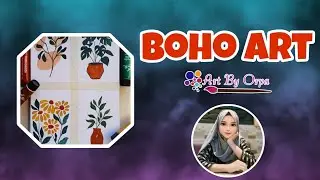 4 different type boho painting idea 😀 #artbyorpa #art #viral #painting #drawing #painting #artwork 
