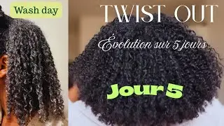 Twist out - Jour 5 | Le twist out à son apogée + wash day