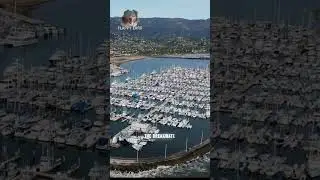 Santa Barbara Harbor La Playa Stadium #shorts #djimini3pro #santabarbara #sbcc #socal #drone