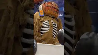 Pumpkin Skeleton Halloween decoration at Lowe&rsquo;s! #halloween #hallowendecor #spookydecorations