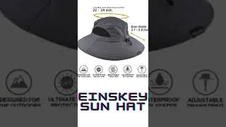🎩EINSKEY Sun Hat for MenWomen, Outdoor Sun Protection  Waterproof Breathable🎩 #shorts #einskeysunhat
