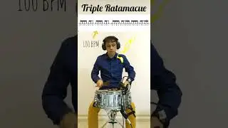 🥁 TRIPLE RATAMACUE 🐁 Rudiments 🎵 Vic Firth Application #shorts