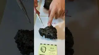 *VERY CRYSTAL RICH LAVA* Sample from Iceland @ Uppsala #volcano #iceland #lava #science #research