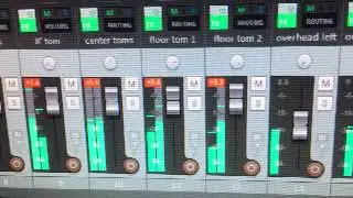 Drum recording sample using Reaper and Tascam interface