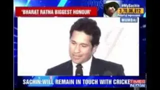 Sachin Tendulkar emotional speech after Bharatha Ratna award