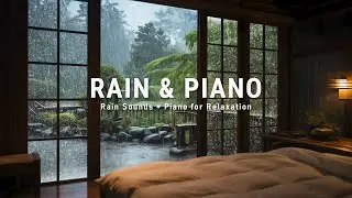 3 Hours Relaxing Sleep Music with Rain Sounds on the Windows - Healing Music, Stress Relief, Calming