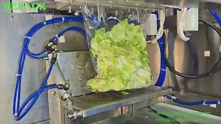 SALAD PACKING VACUUM PACKING VEGETABLE LETTUCE vertical multihead weigher inclined conveyor