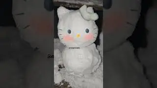 This is your sign to make the viral #hellokittysnowman ❄️💗#hellokitty #sanrio #winterfun