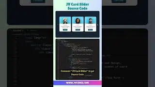 JV Card Slider Source Code  #coding #webdevelopment #javascript #html #css #shorts