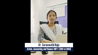 The M.O.P. Alumni Stories | Dr. Saraswathi Raju B.Com.  Accounting and Finance SHIFT 1 (2001- 2004)