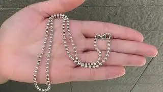 3mm Ball Chain Sterling Silver Necklace