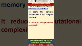 20MP2   Microprocessor and Microcontroller   Why do we need look up table
