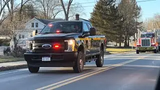 New York State Police Units Escorting an Oversized Load through Selkirk NY