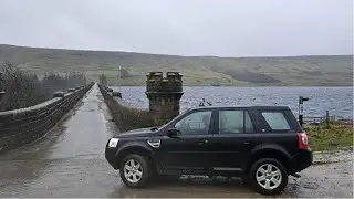 Land rover Freelander 2 wet and muddy off road adventure Yorkshire moors scarhouse reservoir 4x4 UK