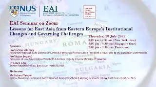 Lessons for East Asia from Eastern Europe&rsquo;s Institutional Changes and Governing Challenges