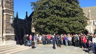 Adhan at Duke with supporters, 1/16/15