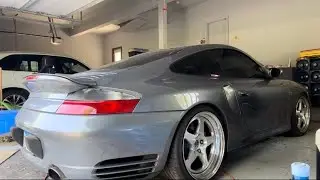 Porsche 996 Turbo cold start and first drive of the year.